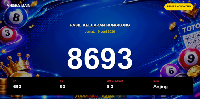 Result Hongkong hari ini 19 Juni 2026 angka 8693