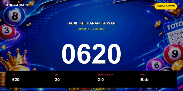 Result Taiwan hari ini 12 Juni 2026 angka 0620