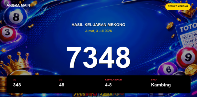 Result Mekong hari ini 3 Juli 2026 angka 7348